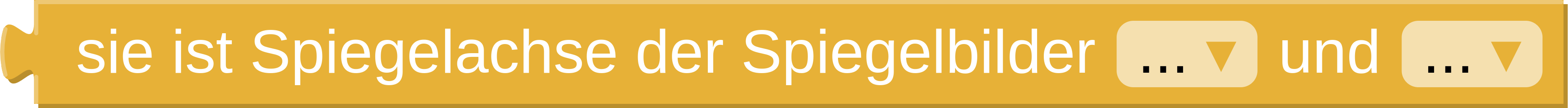 (13) sie ist eine Spiegelachse der Spiegelbilder ... und ...