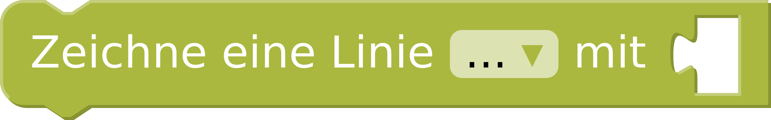 Zeichne eine Linie mit ...